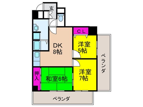 南海住之江ユーリプラザの物件間取画像